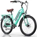 Elevate Abaco Beach Cruiser Electric Bike for Adults – 26” Electric Bike - 60 Mile Range E Bike 20MPH 48V 500W Motor E-Bike 11.6Ah Battery – Ebike Commuter Adult Electric Bicycles for Men & Women