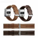 Retro Genuine Leather Strap Belt Watch band Wristband For Fitbit Versa / 2 /Lite