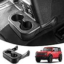 LEPZ Rear Dual Cup Holder Compatible for Ford Bronco Accessories 2021 2022 2023,Expander Removable Car Cup Holder Upgraded for Bronco 2/4-Door,Back Seat Drink Holder Organizer Storage Tray