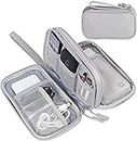 FYY Electronic Organizer, Travel Cable Organizer Bag Pouch Electronic Accessories Carry Case Portable Waterproof Double Layers Storage Bag for Cable, Cord, Charger, Phone, Earphone, Large Size, Grey