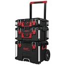 Milwaukee Packout Promo-Set 4932464244 Trolley groß mit Koffer-Set 3 Teilig, Black-red