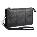 DFV mobile - Genuine Leather Case Handbag for BLU Studio C 5+5 - Black