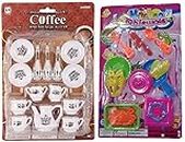 S S TRADERS - 22 Peices Kids Kitchen Set with Cup Sets for Girls- Good Gift for Kids Enjoy Playing with Friend