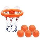 Vicloon Bath Basketball Hoop for Baby, Bath Toy Fun Basketball Hoop & Balls Set 5 Balls Included, Bath Toys Bathtub Basketball Hoop with Strong Suction Cup, Fun Toddler Bath Toys
