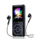 RUIZU 32GB MP3 Player with Bluetooth: Portable Music Player with Speaker, FM Radio, Voice Recorder, HiFi Lossless Digital Audio Video Playback, 2.4" Curved Screen, Touch Buttons, Support up to 128GB