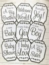 9 New Baby Card Making Embellishments Scrapbook Card Craft Supplies Card Toppers