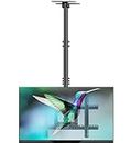 ONKRON Ceiling TV Mount Hanging Height Adjustable TV Bracket - Drop Down TV Mount - Full Motion Pole TV Mount for 32 to 80 Inch LED LCD OLED 4K TVs, Flat Screens up to 150 lbs (N2L) Black