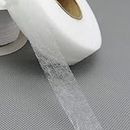 ZOHRA Hem Tape Rivil Civil Fabric Fusing Tape Double Sided Adhesive Hem Tape Iron on Tape (White) Buckram Interfacing Interlining Fusible 100 Yards Sewing Accessory Adhesive