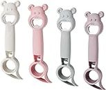 New 4 in 1 Multi Function Can Opener Bottle,Multi Kitchen Tool for Jelly Jars,Wine, Beer and other,Bottle Opener to Protect the Nail Use for Children,Elderly and Arthritis Sufferers (4Pcs)