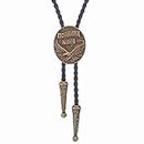 DELIGUO Bolo Tie For Men - American Eagle Oval Pendant Cravate Western Cowboy Rodeo Dance Vintage Shirt Chain, For Party Suits Anniversary Jacket Prom,Bronze,Taille Unique