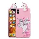 Unicorn Cartoon TPU Case for iPhone Xs Max, Shockproof Protection