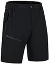 Men's Quick Dry Lightweight Stretch Cargo Hiking Shorts with 6 Pockets Black Small