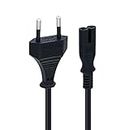Mcbazel 1.5M IEC 320 C7 Cavo di Alimentazione Power Cable con 2 Pin Euro Cavo di Alimentazione per PS5/ PS4/ PS3/ Xbox Series X/S - Nero
