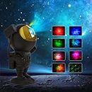 LEANJU Star Projector Galaxy Night Light,Astronaut Starry Nebula Ceiling LED Lamp with Timer and Remote, Gift for Kids Adults for Bedroom, Christmas, Birthdays, Valentine's Day etc (Whtie) (Black)