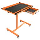 Heavy Duty Adjustable Work Table Bench,220 lbs Rolling Tool Cart Tray With Wheel
