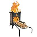 Greenspirit (Bs01) Wood Fired Smokeless Large Stove For Home & Large Family|Lakdi Ka Mitti Ka Chulha Angeethi Sidgi Rocket Stove|Outdoor Cooking Picnic Camping Barbeque Bbq|Heavy Duty-Alloy Steel