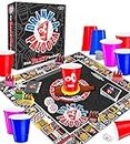 DRINK-A-PALOOZA Board Game: Fun Drinking Games for Adults & Game Night Party Games | Adult Games Combo of Beer Pong + Flip Cup + Kings Cup Card Games + More!