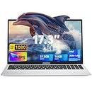 ACEMAGIC 2024 Newest Laptop,17.3-Inch FHD Display Laptop with Intel Quad Core-12th Alder Lake N97(Up to 3.6GHz), 16GB RAM 512GB ROM Business Laptop Computer, 6000Mah Battery,Silver