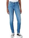 Calvin Klein Jeans Femme Skinny Taille Mi-haute Jeans, Denim Medium, 34W / 32L EU