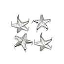 Trimming Shop Star Studs Claw Rivets, Nailhead Punk Decorative Hand Press Spikes for DIY, Scrapbooking, Goth & Fashion Accessories, 15mm, Silver, 50pcs