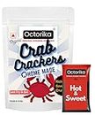 Octorika - Crab Crackers/Papad (Home made) - Fry and eat - Ready to cook - No preservatives (100 g) with Hot and Sweet Sauce