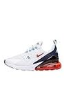Nike Air Max 270 Sneaker Trainer Schuhe (White/red/Navy, eu_Footwear_Size_System, Adult, Numeric, medium, Numeric_44)
