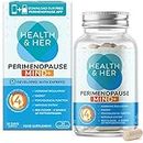 Health & Her Perimenopause Mind+ Supplements for Women - Support for Cognitive Function, Mental Energy & Wellbeing - Contains Red Clover - 1 Month Supply - 30 Perimenopause Supplements - Vegan