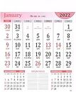 JAINFAM® 12 Leaf Single Side 2022 Calendar, 14 X 20 inch Offices Wall Calendar Large Dates with Space for Marks/Notes, Paper 80 GSM (PINK)