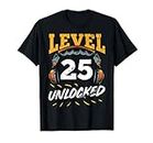 Cadeau du 25 anniversaire Level 25 Unlocked Cool Gamer T-Shirt