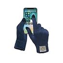 SBS Winter Gloves Size M Warm and Soft Winter Touch Screen Gloves Men's Gloves for Smartphones, Tablets, Sat Nav, GPS, Blue Color Plain