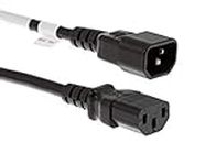 SellZone Heavy Duty IEC C13 to C14 Male to Female Power Extension Cord Cable 220V 10A for Computer, Printer, SMPS, Monitor, Server, Display (10 Metre, Pack of 10)