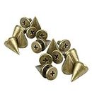 Trimming Shop Cone Studs with Screwback for Leathercrafts, Decorative Fashion Accessories, Clothing, Bags, Punk and Goth Accessory (7mm x 13mm, Bronze, 50pcs)