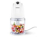 Borosil Chef Delite 260W Electric Chopper For Kitchen Use, White Chopper, Kitchen Accessories Items, Turbo Speed Option, Stainless Steel Blades, Whisking Blade for Cream, Chaas, Lassi