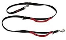 HALTI Control Lead Size Large Black, 2m, Professional Dog Lead to Stop Pulling on the Lead, Perfect for Puppy Walks, Easy to Use Double-Ended Dog Training Lead with 2 Handles