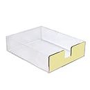 Acrylic A4 Letter Tray Desktop File Organizer Clear Gold Paper Tray Modern Document Letter Tray Office Supplies Workspace Desk Accessories(Gold)