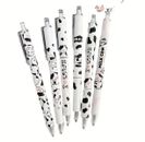 6pcs 0.5 Press Type Cute Matcha Cows Gel Pen Student Stationery Office Supplies
