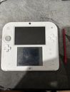 Nintendo 2DS Handheld | White And Red | Stylus + Charger  + Memory Card