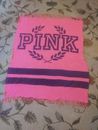Victoria's Secret Pink Banner Light Weight 40" x 50" Fringed Throw Beach Blanket