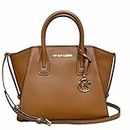 Michael Kors Avril Small Leather Top Zip Satchel Crossbody Luggage Leather