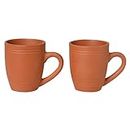 KSI Handcrafted Mitti Clay Coffee Mug Tea Cup Traditional Coffee Mug Handmade Earthen Clay Tea Cups Set Chai ke Cup Pack of 2, 375 ml Each