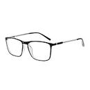 OCCI CHIARI Reading Glasses Men's Rectangle Reader Durable Spring Hinge 1.0 1.25 1.5 1.75 2.0 2.25 2.5 2.75 3.0 3.5(Black/Transparent 200)