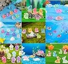 Chocozone Pack of 50 Animal Miniatures Garden Decoration Items Landscape Fairy Garden Décor Home Decorations (Random Designs)