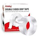 Oddy Washable Double Sided Grip Tape 3 Meter| Heavy Duty, Transparent, Mounting Strong Adhesive, Traceless| Ideal for Walls, Posters, Carpets, Photo Frames, Kitchen, Office, Car Decor