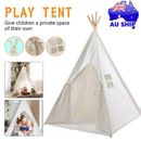 Breathable Play Teepee Tent for Kids Girls Boys Indoor Outdoor Foldable AU STOCK