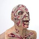 Walking Dead Full Mask, Resident Monster Mask, Zombie Costume Party Gomma maschera in lattice per Halloween