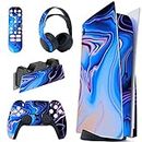 PlayVital Origin of Chaos Full Set Skin Decal for PS5 Console Disc Edition, Sticker Vinyl Decal Cover for PS5 Controller & Charging Station & Headset & Media Remote