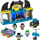 Fisher-Price Little People DC Super Friends Batman Toy Deluxe Batcave Playset with Lights Sounds & 4 Figures for Toddlers Ages 18+ Months