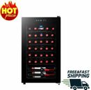 Premium 34-Bottle Wine Cooler Touch Control LED Display Home Appliances NEW