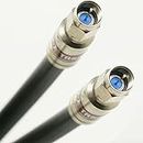 15ft Satellite 3GHz RG11 Quad-Shield Direct Burial Underground Flood Coax Cable Required for COAXIAL RG6 Over 150 FEET-Better Signal Weather Seal Brass Fitting Assembled in USA
