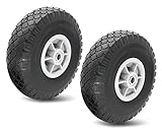 10" Flat Free Solid Tire Wheel，for Dolly Handtruck Cart，10" Flat Free Tires Air Less Tires Wheels with 5/8" Center - Solid Tire Wheel for Dolly Hand Truck Cart/All Purpose Utility Tire on Wheel